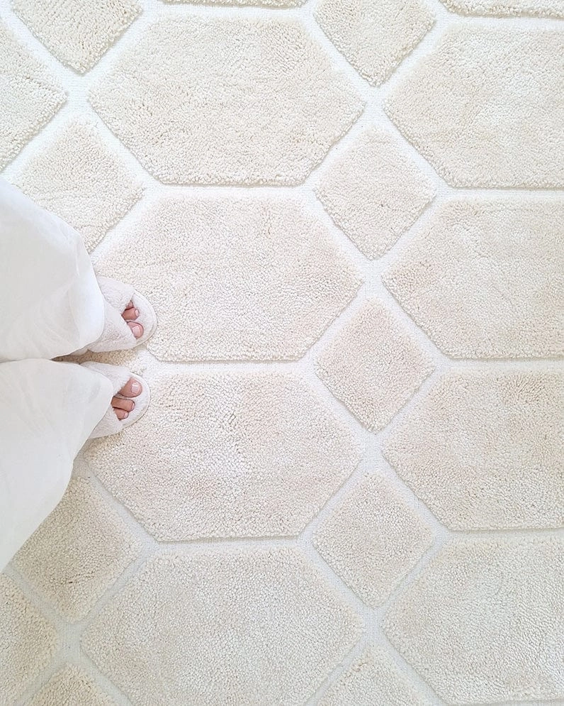 Elif Ivory Geometric Rug