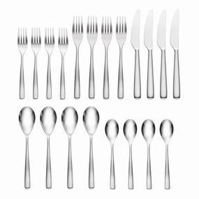Ella Satin Fade 20 Piece Flatware Seteco-friendly bamboo fiber tableware set 