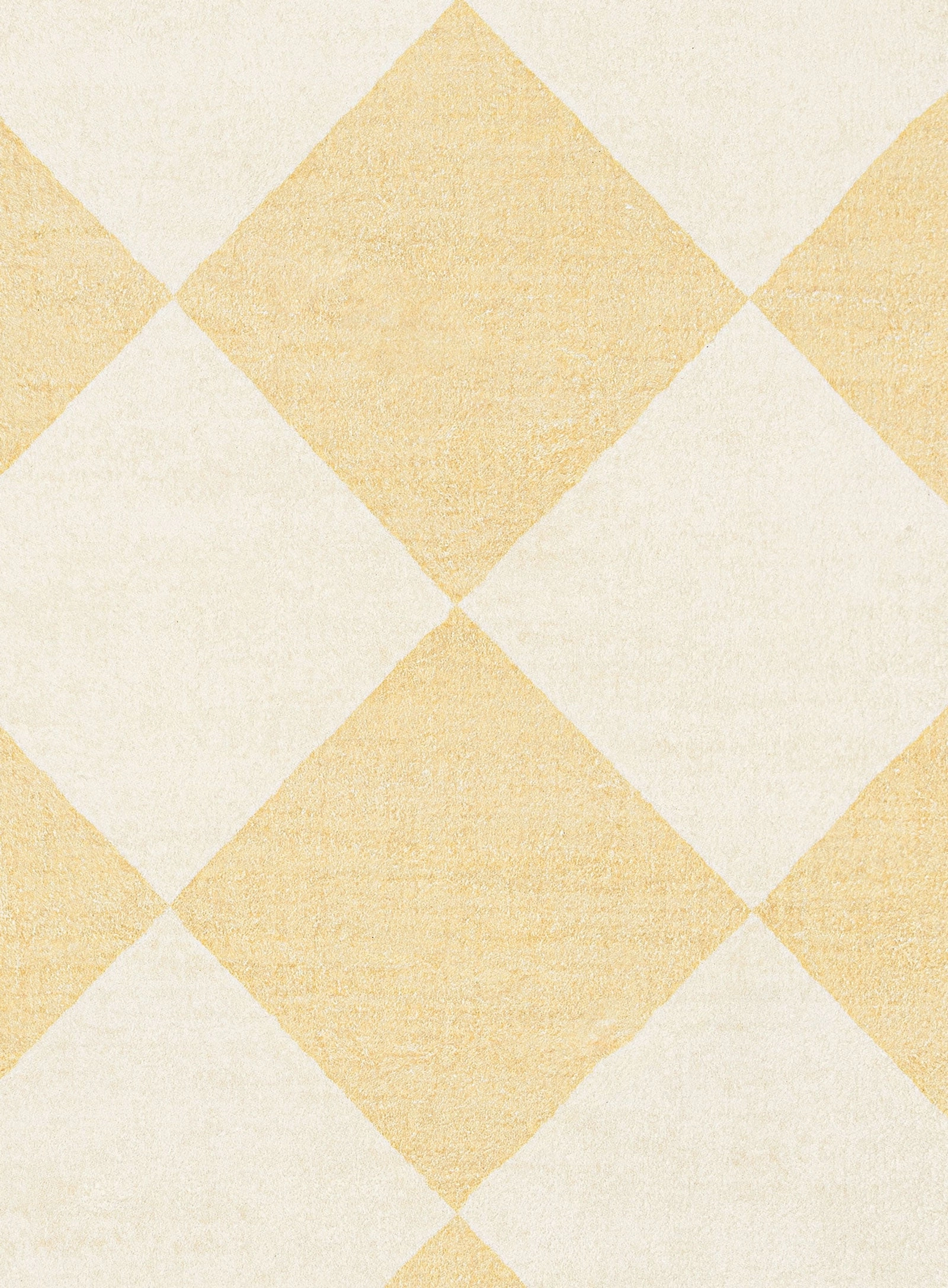 Ellis Yellow Cream Checkered Washable Rug