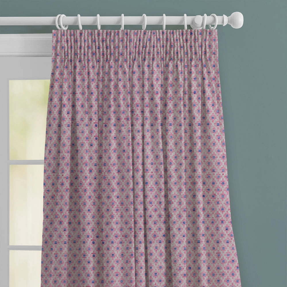Elmore Woven Jacquard Made to Measure Curtains Heather