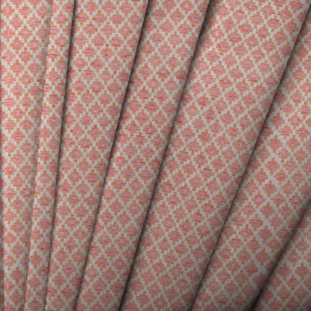 Elmore Woven Jacquard Made to Measure Curtains Russet