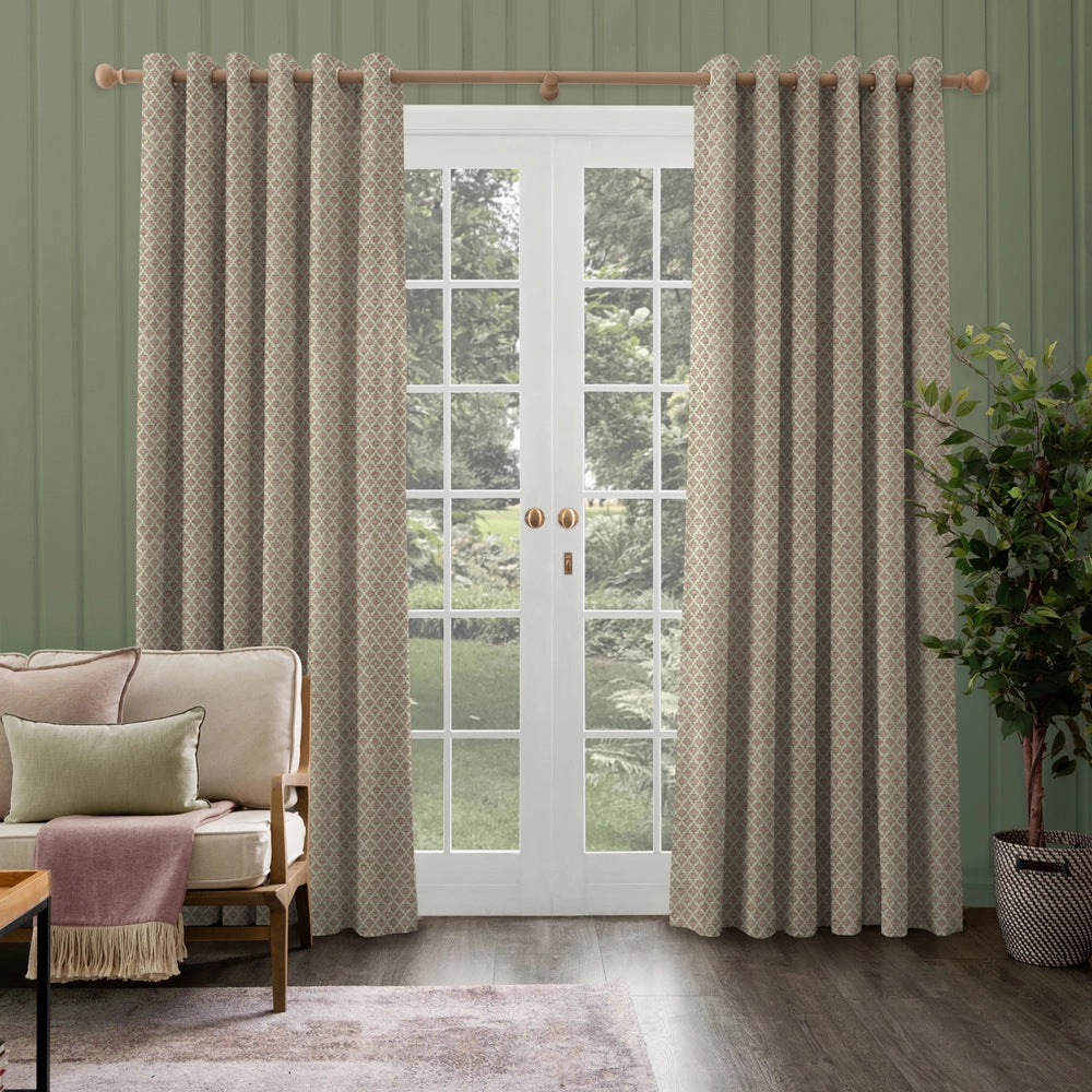 Elmore Woven Jacquard Made to Measure Curtains Verde
