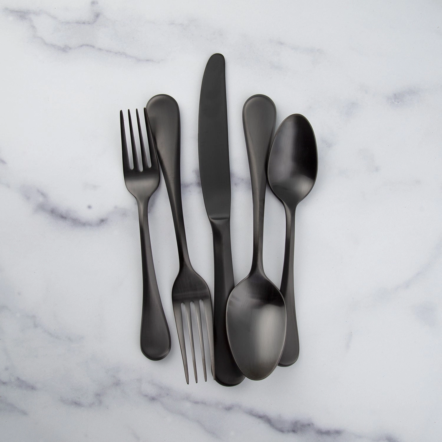 Eloquence Black Satin 20 Piece Flatware Set