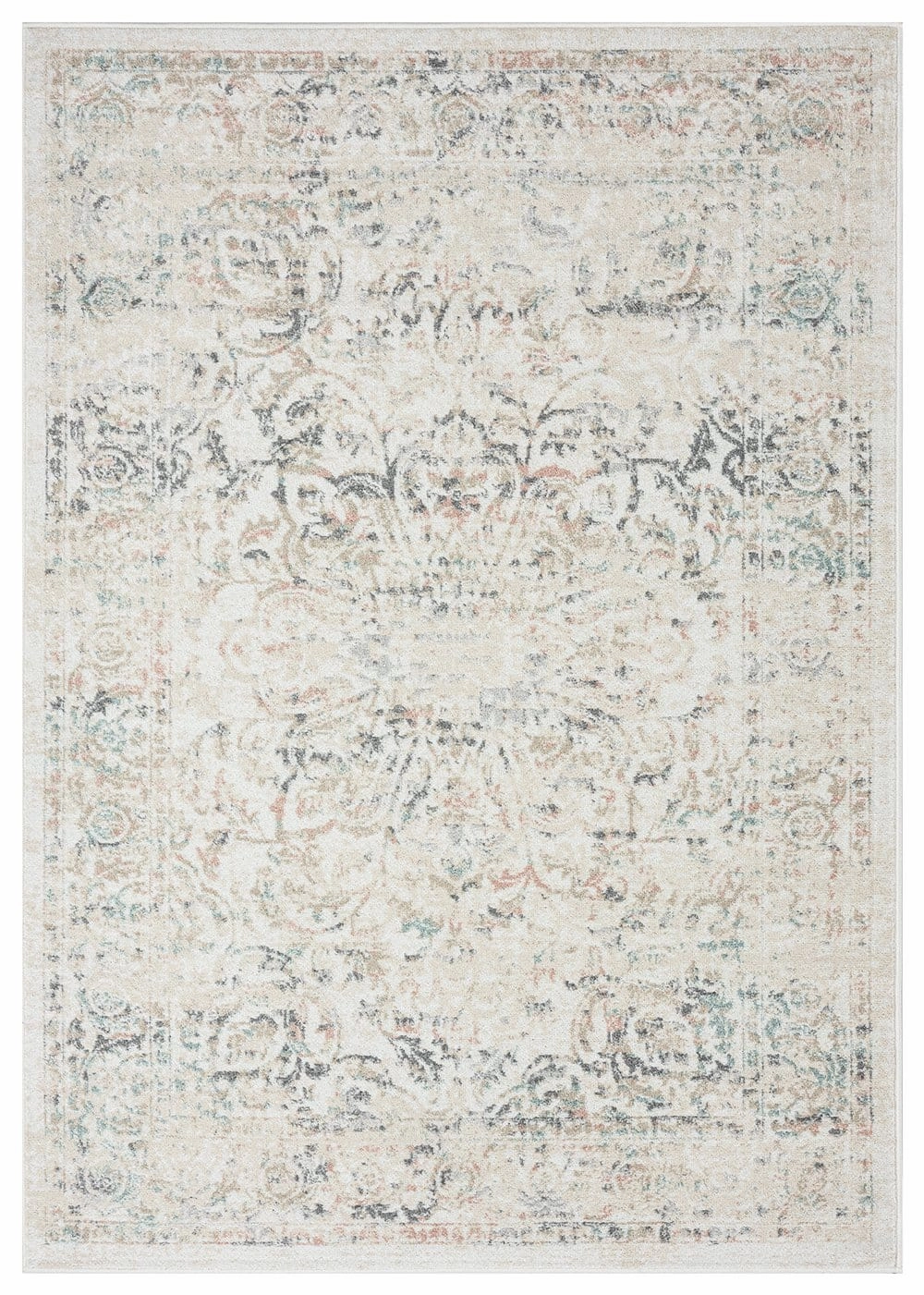 Elouise Cream And Grey Multi-Colour Traditional Floral Rugmodern color block patchwork rug