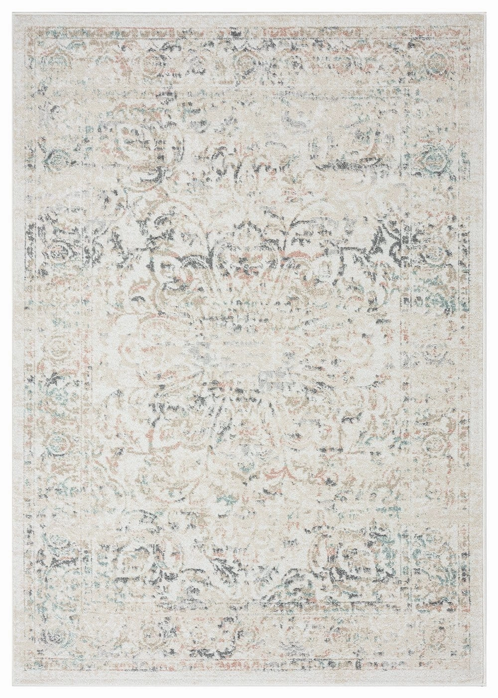 Elouise Cream And Grey Multi-Colour Traditional Floral Rugmodern color block patchwork rug