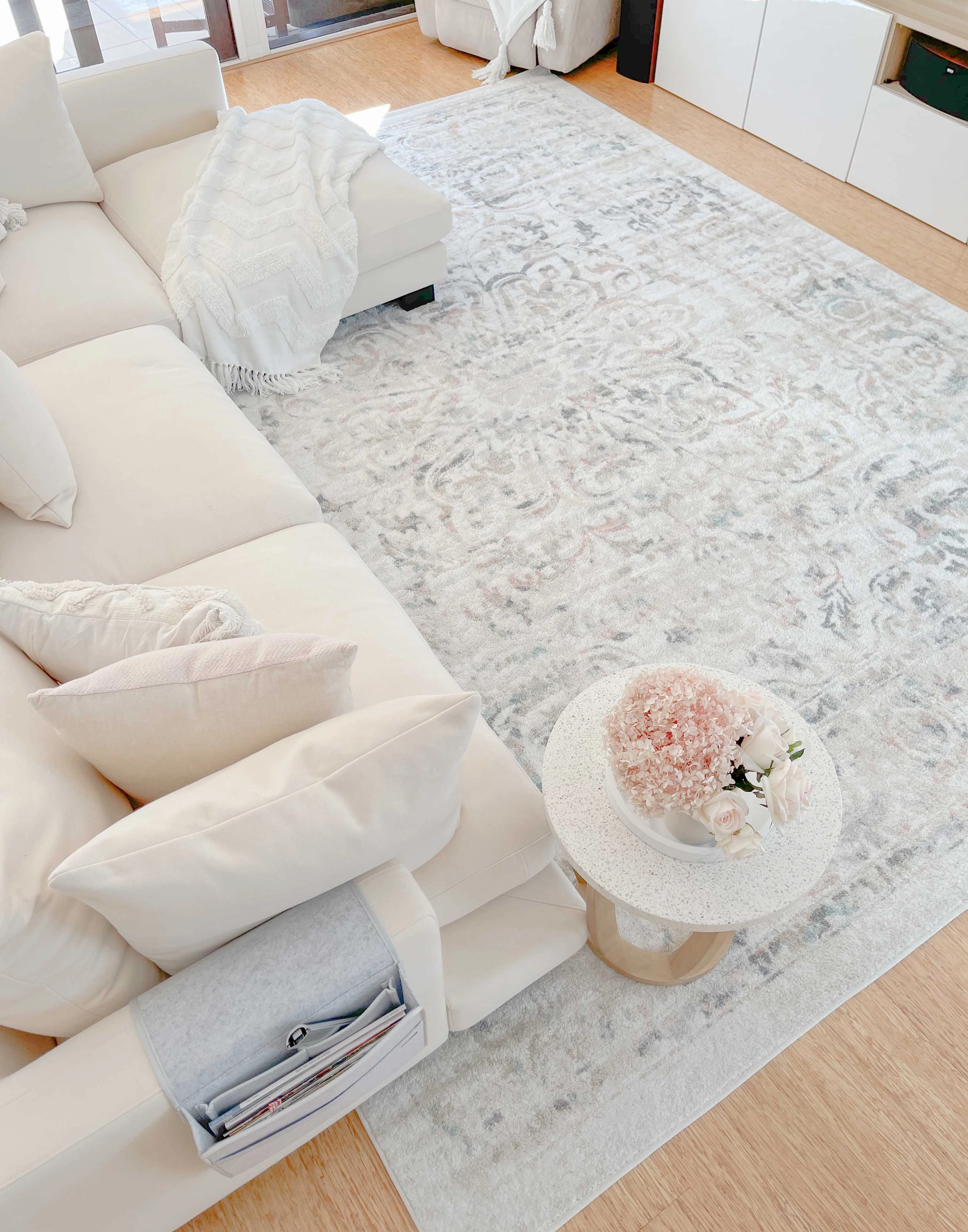 Elouise Cream And Grey Multi-Colour Traditional Floral Rug