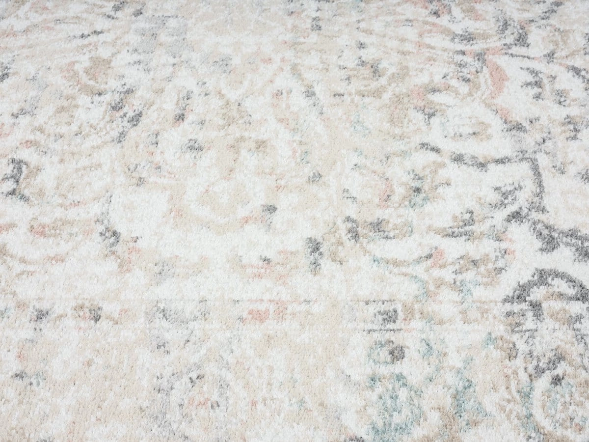 Elouise Cream And Grey Multi-Colour Traditional Floral Runner Rug