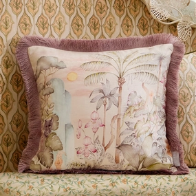 Elysian Canopy Printed Velvet Cushion Lotusbedding sets ,throw blankets 