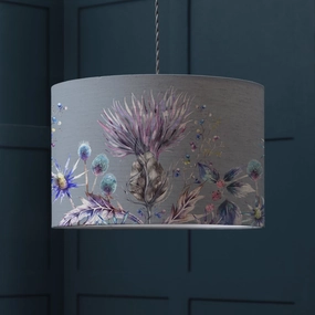 Elysium Eva Lamp Shade Sapphirereplacement lampshade,White Linen Drum Lampshade for Table or Floor Lamp