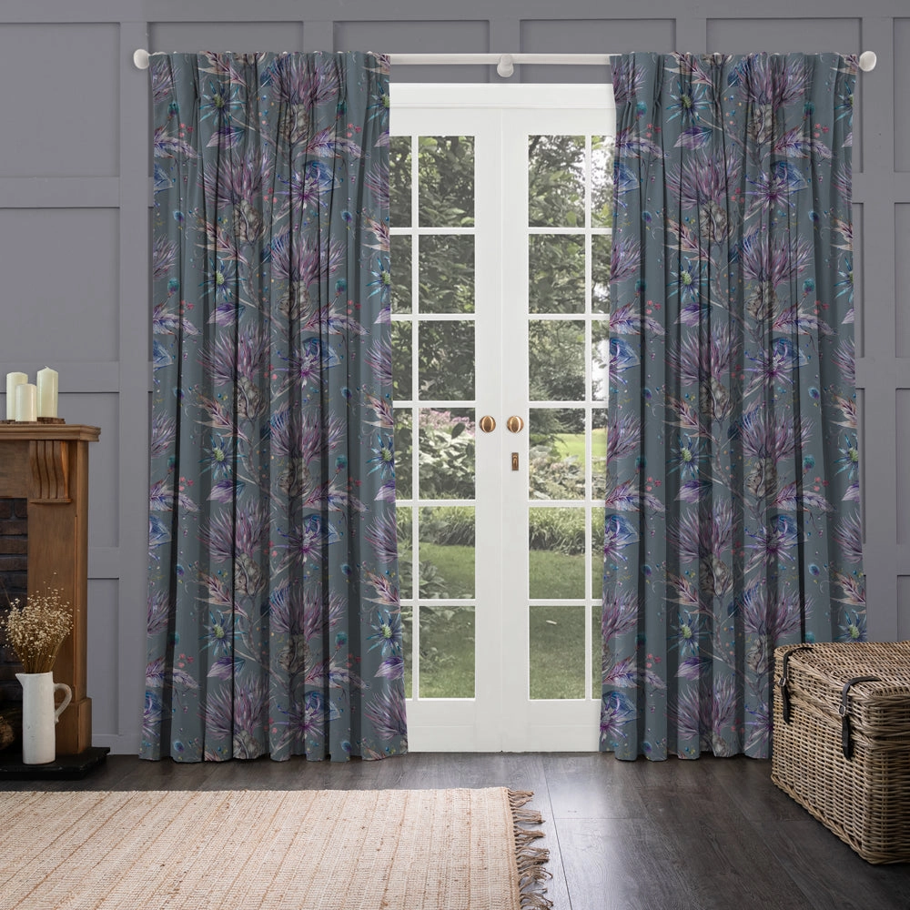 Elysium Printed Made to Measure Curtains Storm