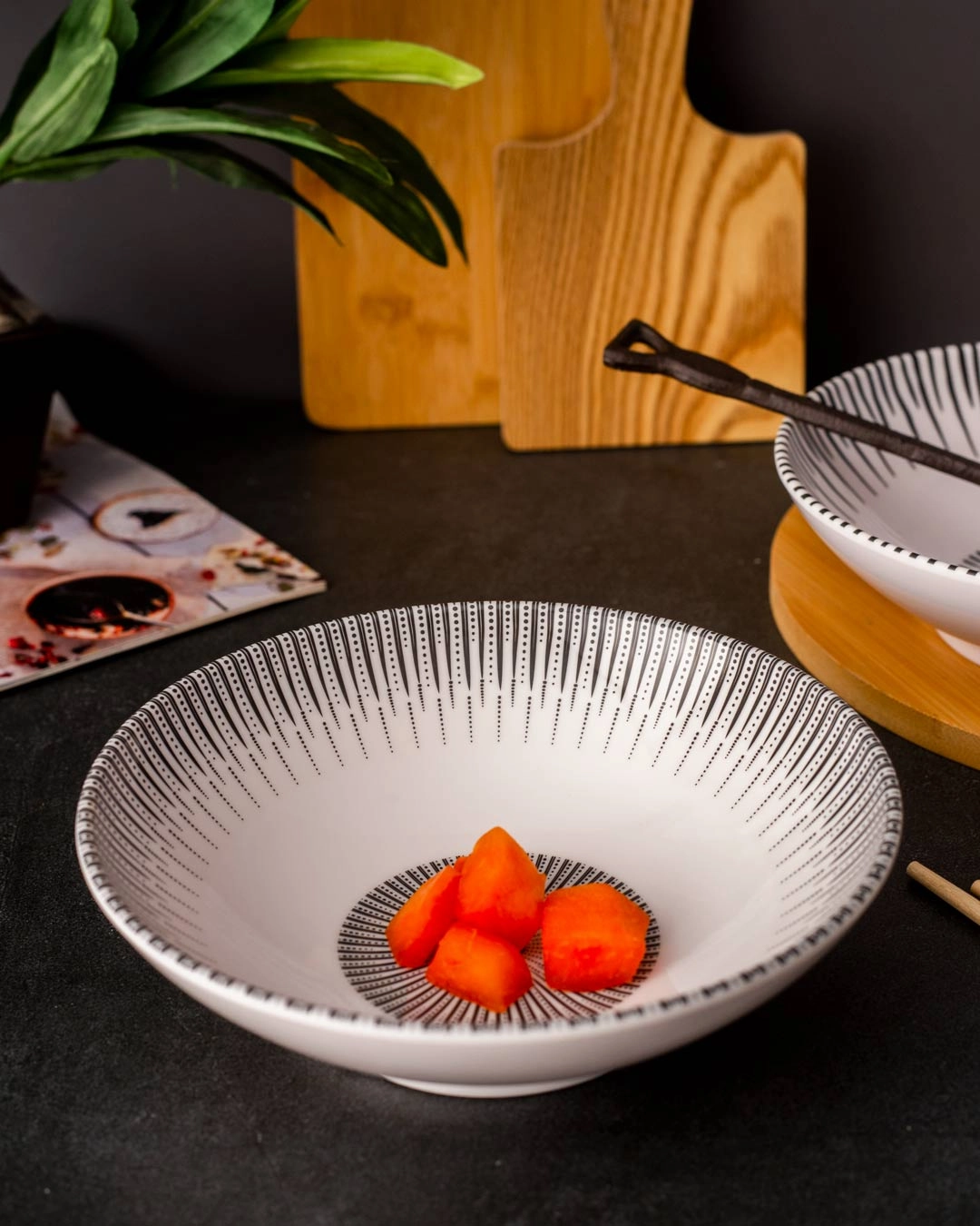 Elyssi Melamine Serving Bowl - White