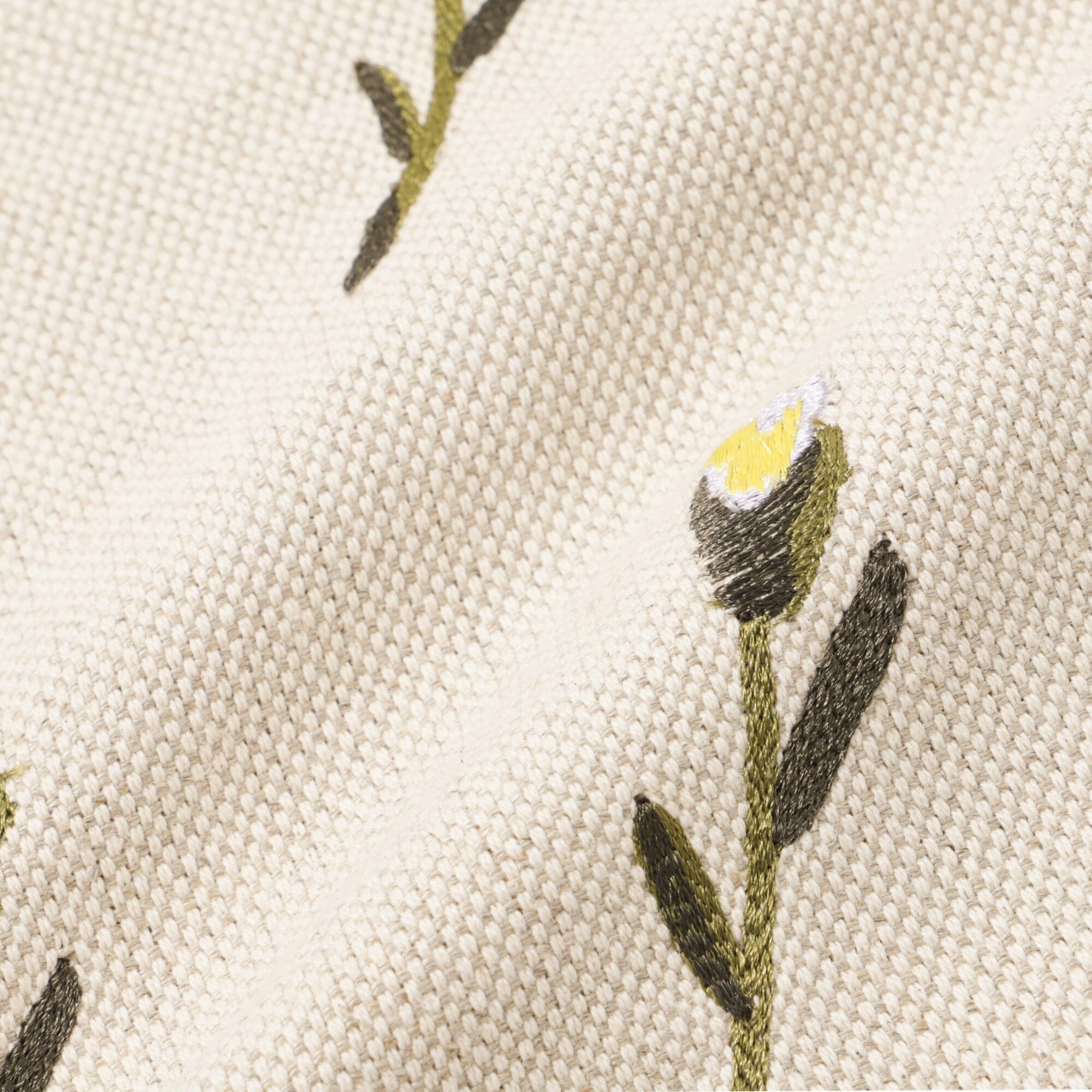 Emb Flower Cushion Cover 450 X 450 Natural