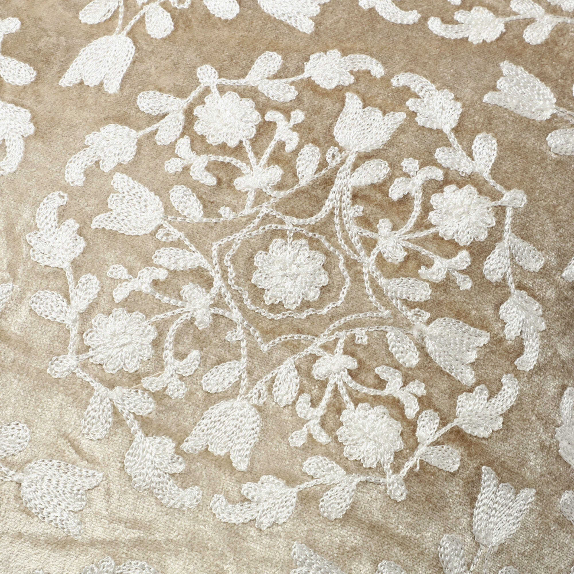 Emb Ornament Cushion Cover 450 X 450 Beige