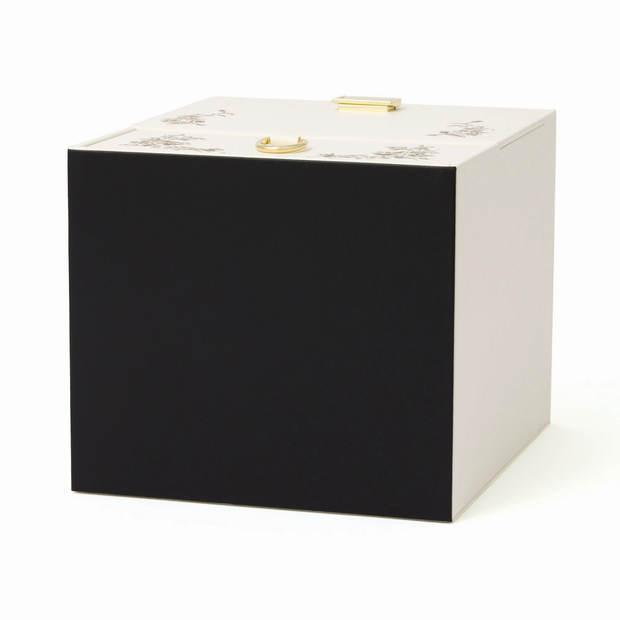 Embroidery Flower  Jewelry Box Beige