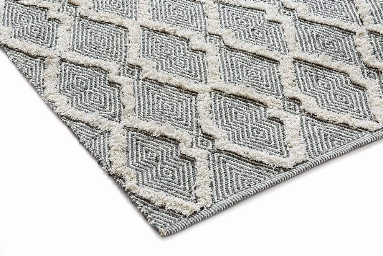 Emelie Monochrome Diamond Tufted Indoor Outdoor Rug *NO RETURNS UNLESS FAULTY