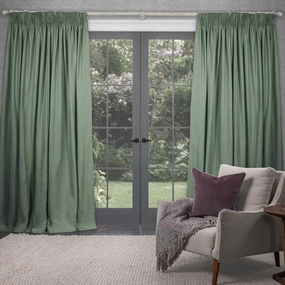 Emilio Woven Pencil Pleat Curtains Cloverbedding sets ,throw blankets 