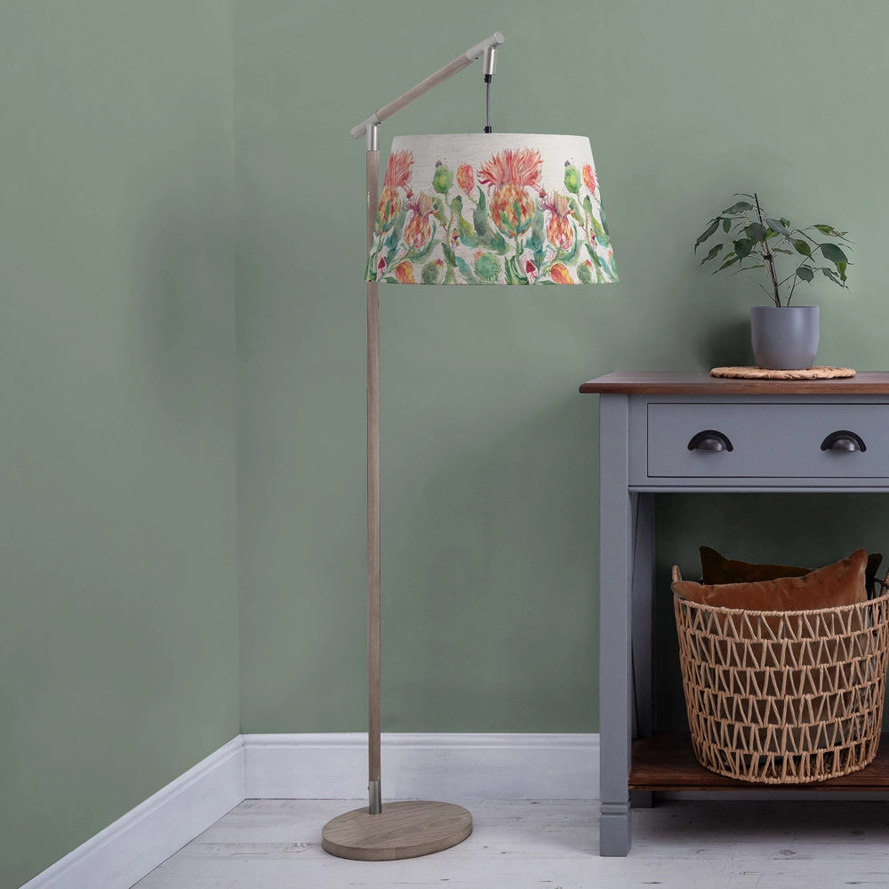 Enchanting Thistle Quintus Taper & Quintus Complete Floor Lamp Grey/Marigoldreplacement lampshade,White Linen Drum Lampshade for Table or Floor Lamp