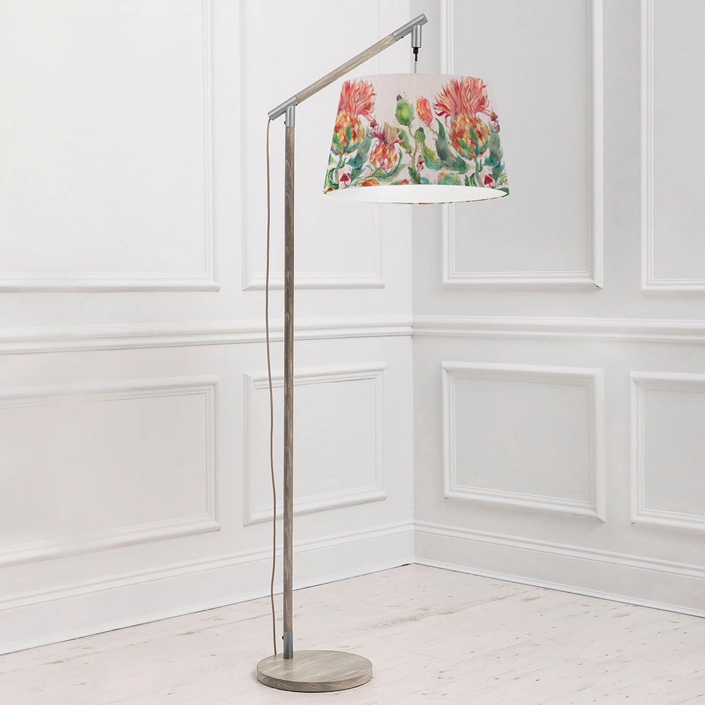 Enchanting Thistle Quintus Taper & Quintus Complete Floor Lamp Grey/Marigold
