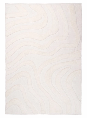 Eniko Abstract Cream Washable Wool Rugmodern color block patchwork rug