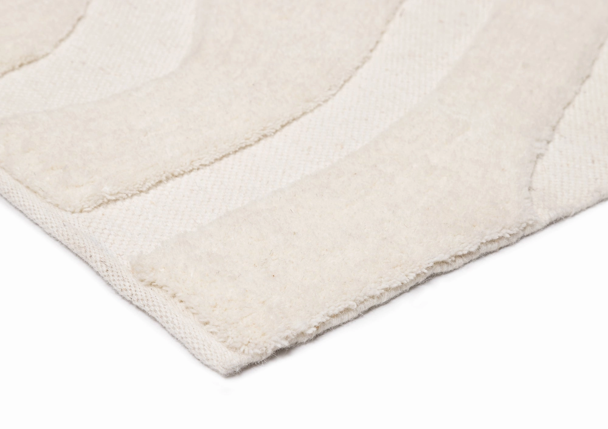 Eniko Abstract Cream Washable Wool Rug