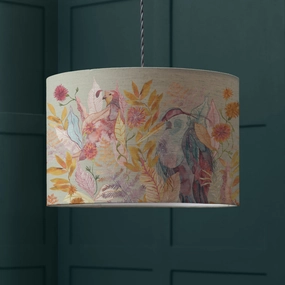 Ennerdale Forest Eva Lamp Shade Harvestreplacement lampshade,White Linen Drum Lampshade for Table or Floor Lamp