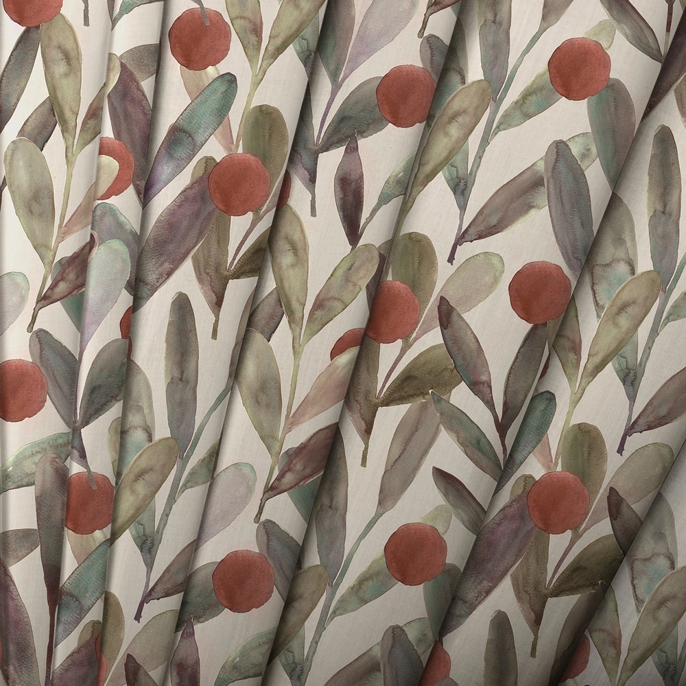 Enso Printed Cotton Made to Measure Roman Blinds Mulberry