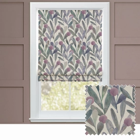 Enso Printed Cotton Made to Measure Roman Blinds Violetbedding sets ,throw blankets 