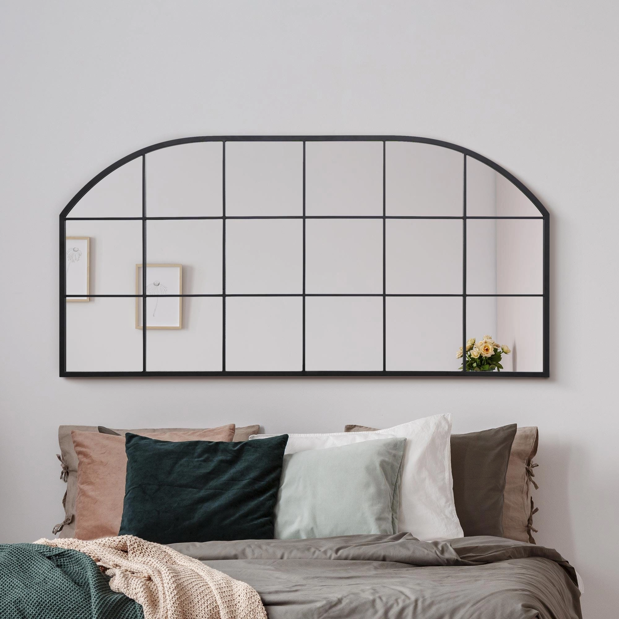 Eon - Black Arch Window Mirror