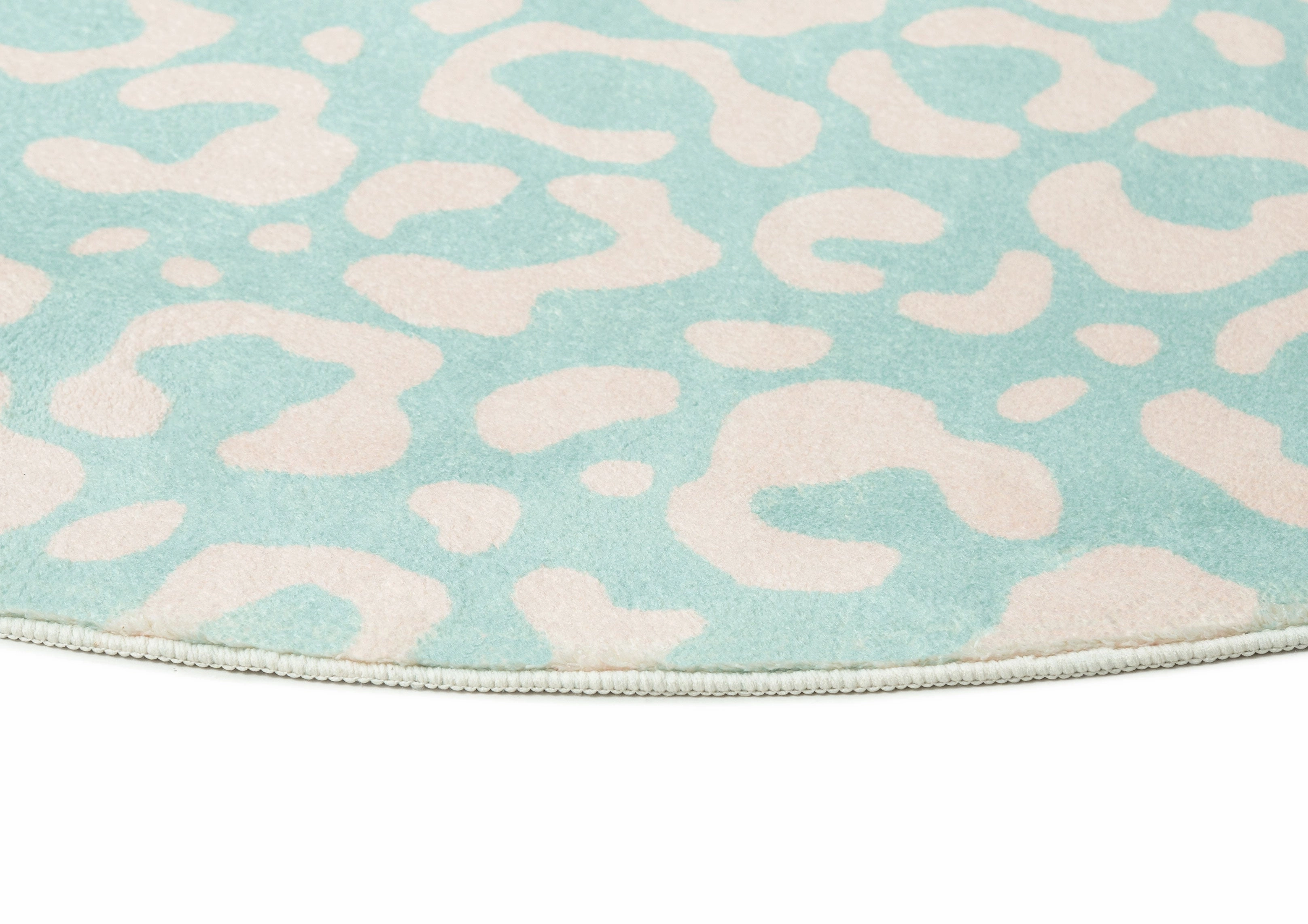 Esmeralda Pink and Green Washable Round Rug *NO RETURNS UNLESS FAULTY