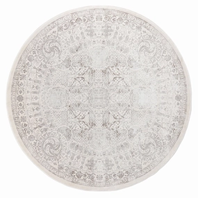 Esmeray Ivory And Grey Traditional Distressed Round Rug *NO RETURNS UNLESS FAULTYmodern color block patchwork rug