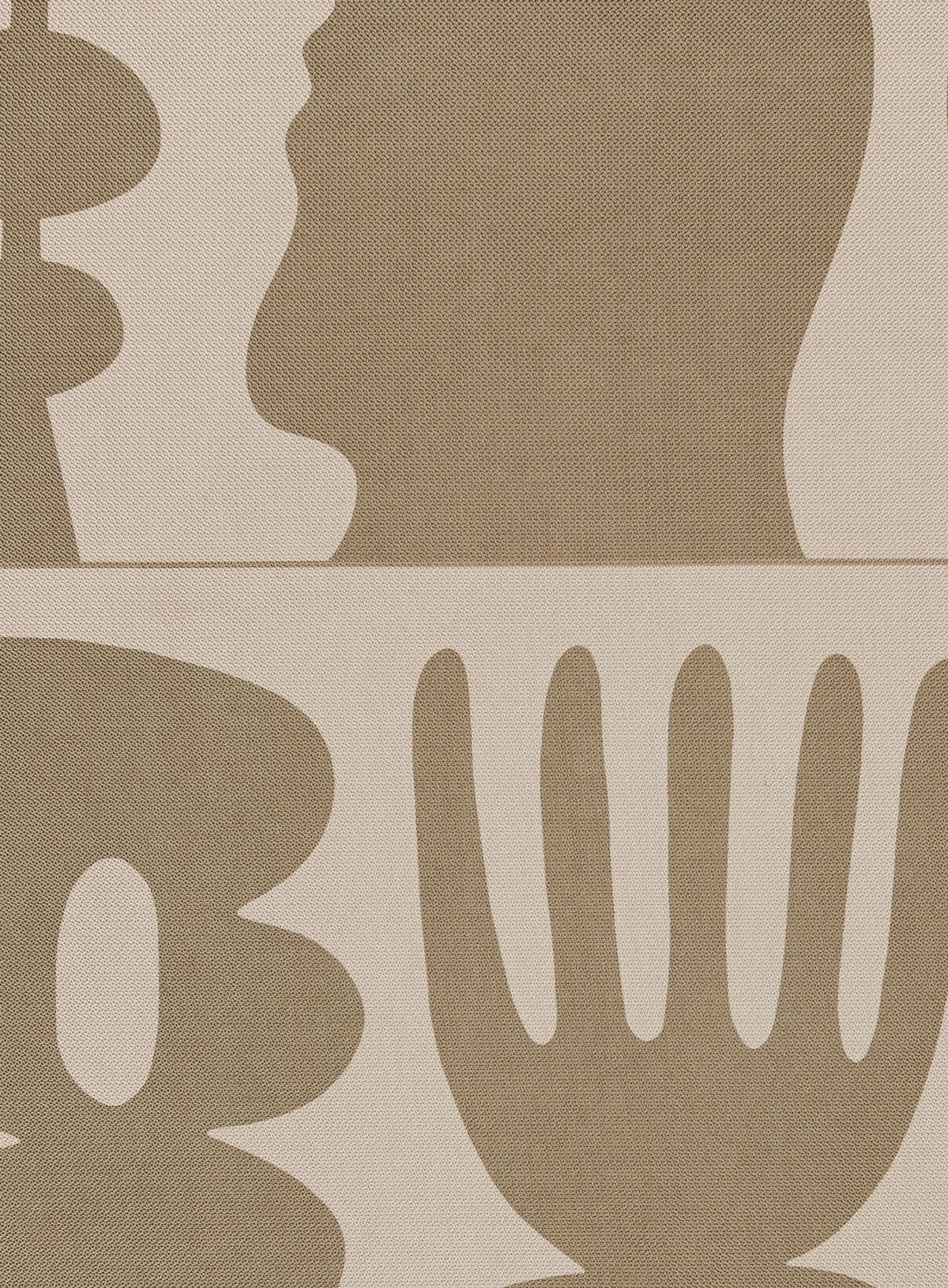 Esnir Beige Graphic Indoor Outdoor Washable Rug *NO RETURNS UNLESS FAULTY