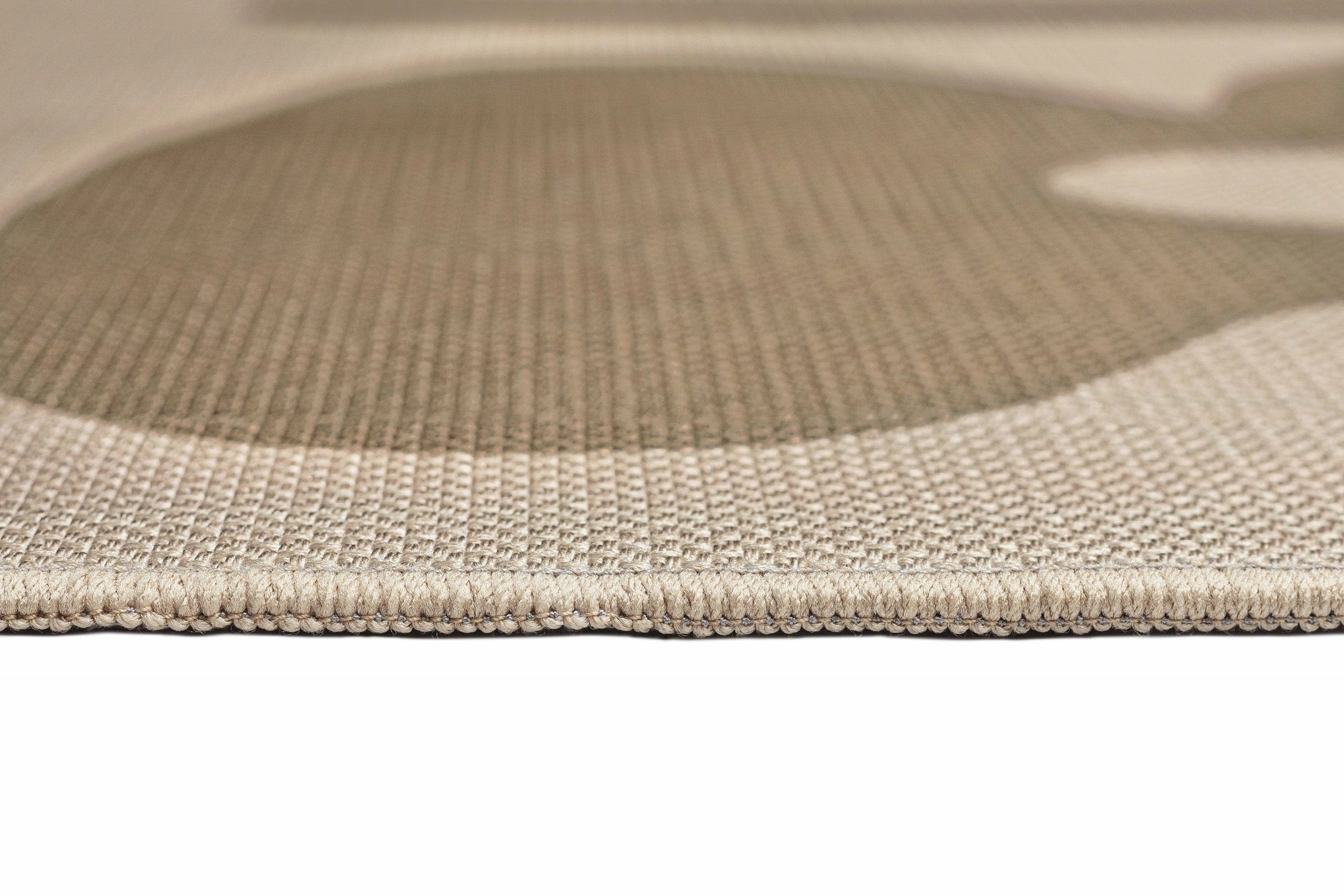 Esnir Beige Graphic Indoor Outdoor Washable Rug *NO RETURNS UNLESS FAULTY