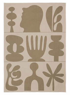 Esnir Beige Graphic Indoor Outdoor Washable Rug *NO RETURNS UNLESS FAULTYmodern color block patchwork rug
