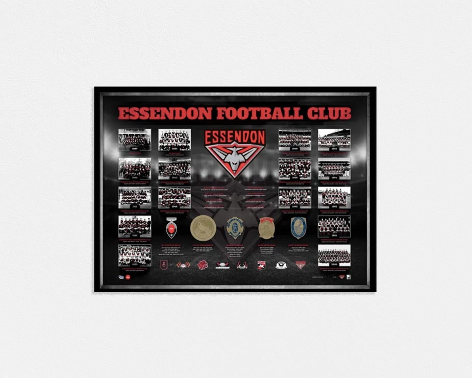 Essendon Historical Series Premiership AFL Licensed Print Framed - 1883handmade souvenirs