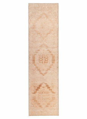 Esther Cream and Peach Tribal Washable Runner Rugmodern color block patchwork rug