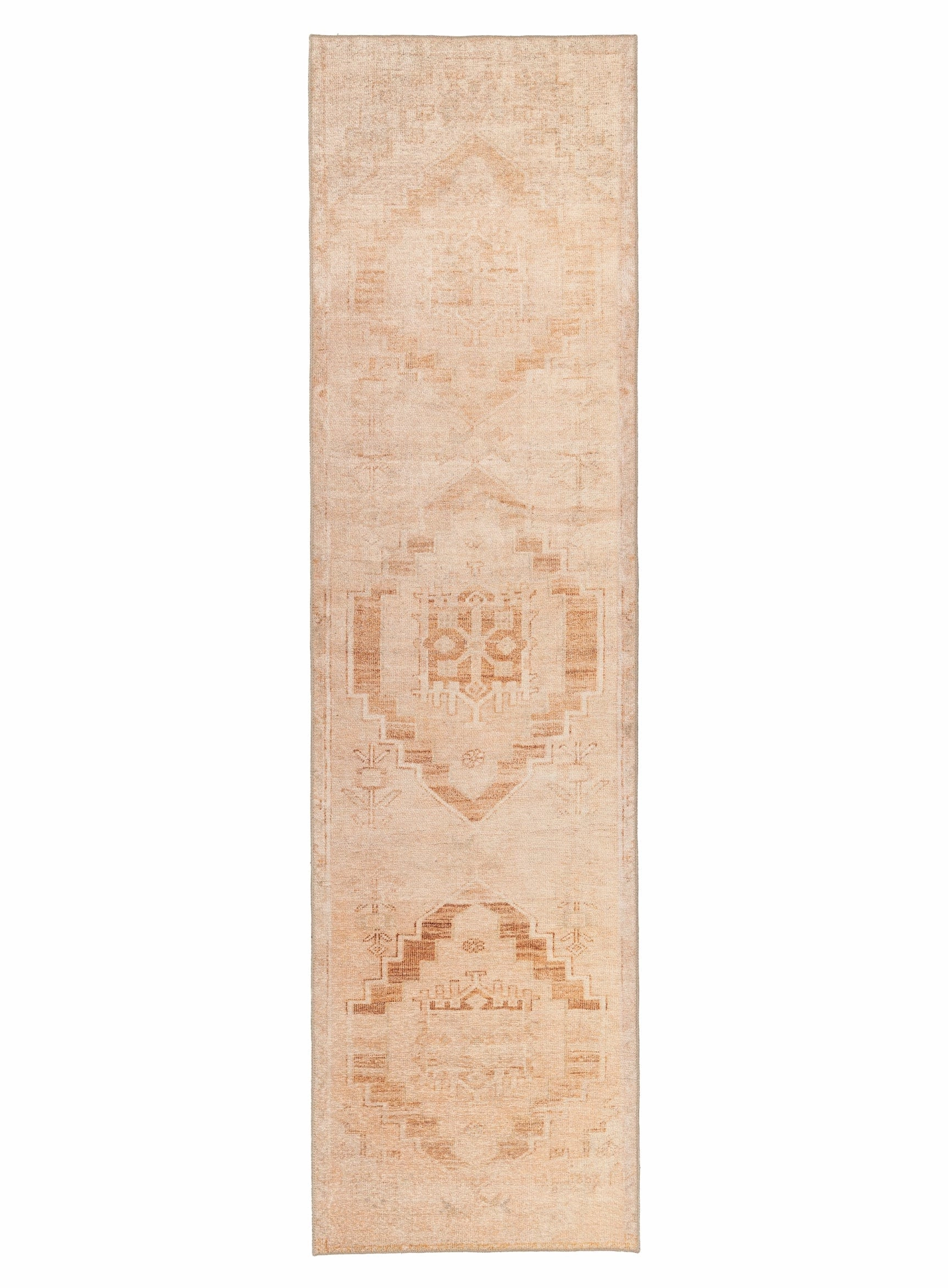 Esther Cream and Peach Tribal Washable Runner Rugmodern color block patchwork rug