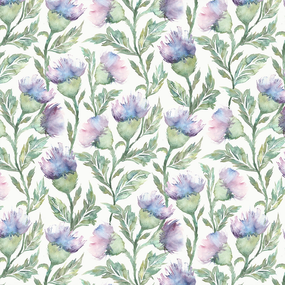 Ettrick Printed Cotton Made to Measure Roman Blinds Heather