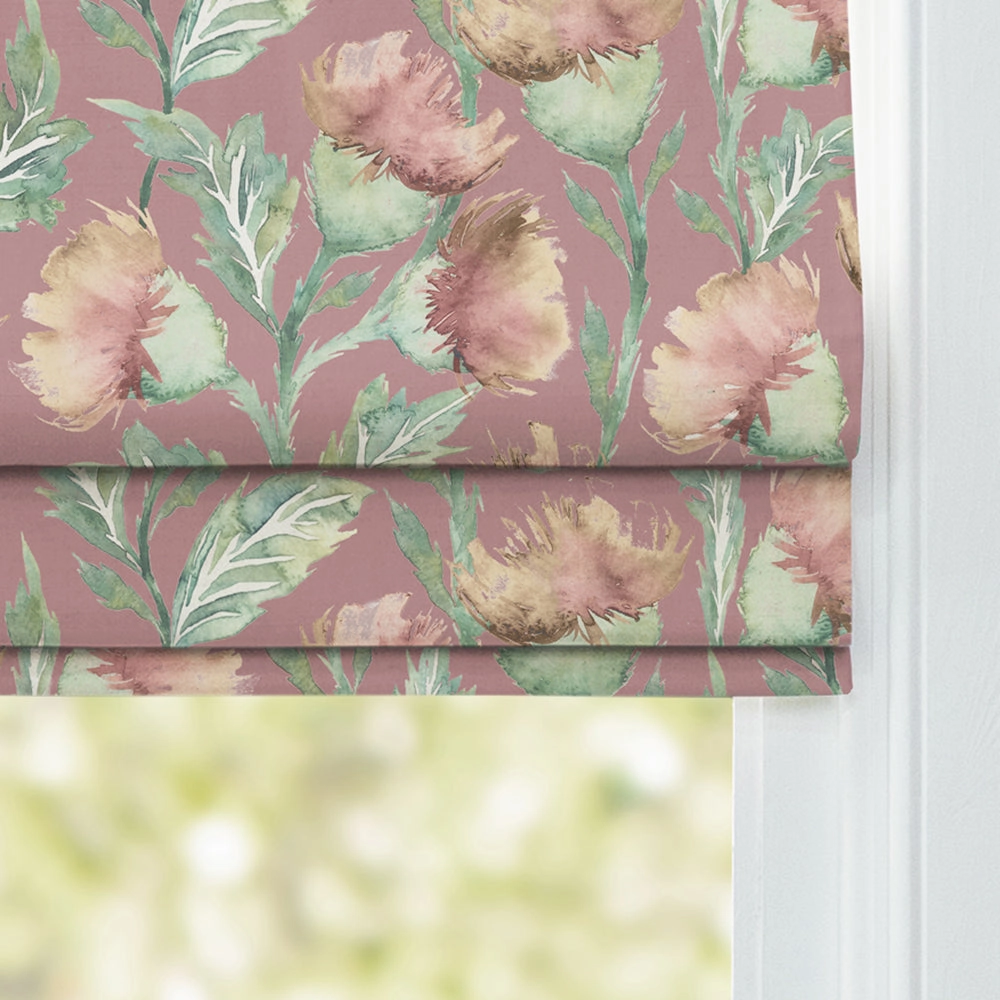 Ettrick Printed Cotton Made to Measure Roman Blinds Rust