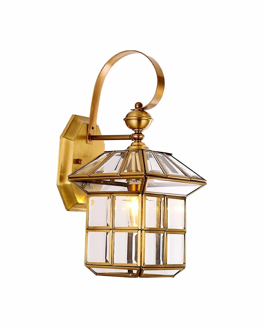 European Vintage Brass Wall Light