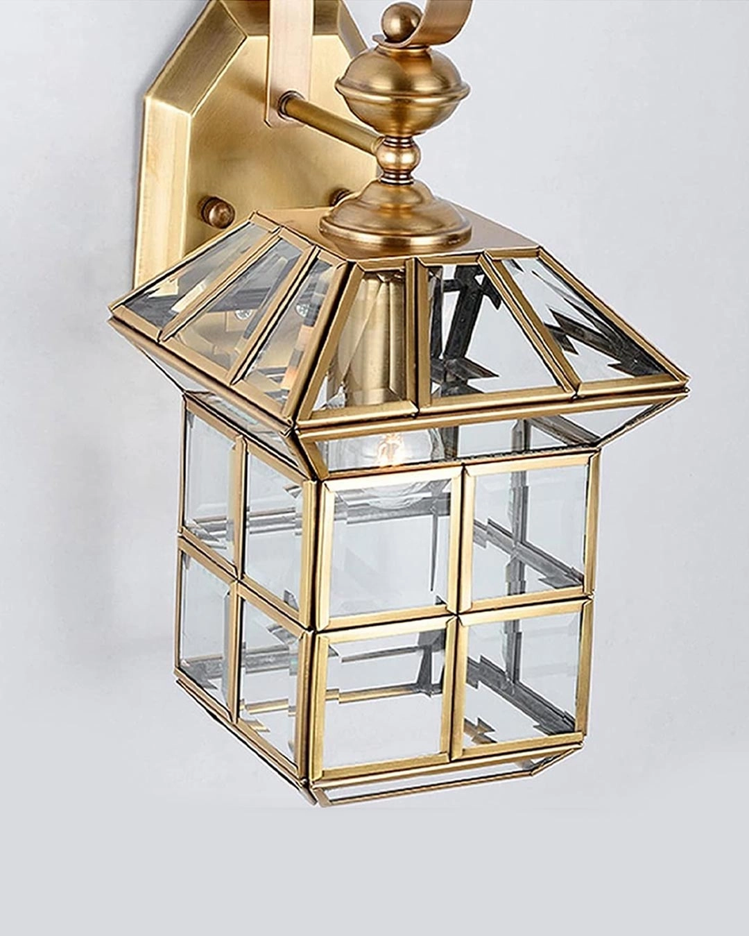 European Vintage Brass Wall Light