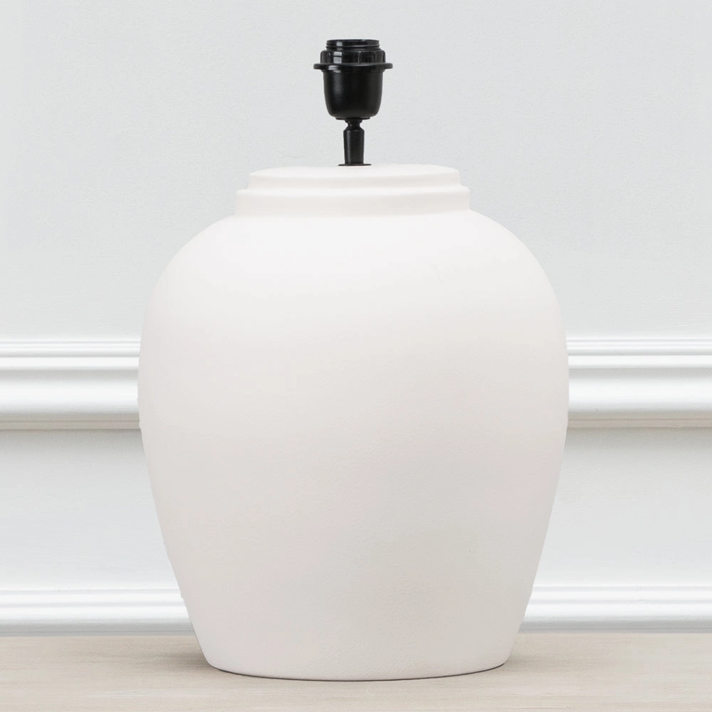 Evora Lamp Base Ecrureplacement lampshade,White Linen Drum Lampshade for Table or Floor Lamp