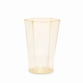 Exclusive - Hex Water Glass - Goldglass cups ,personalized mugs 