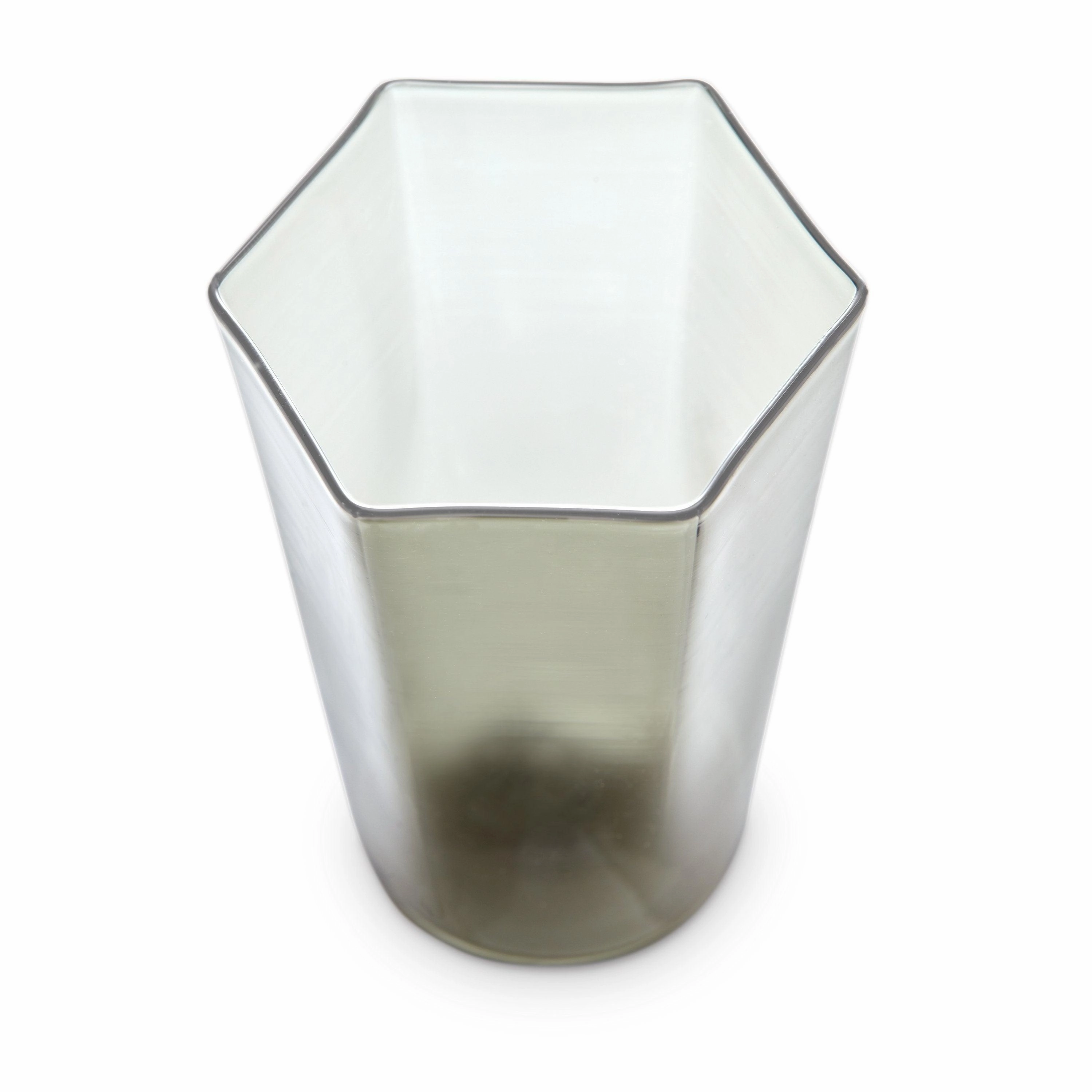 Exclusive - Hex Water Glass - Smoke