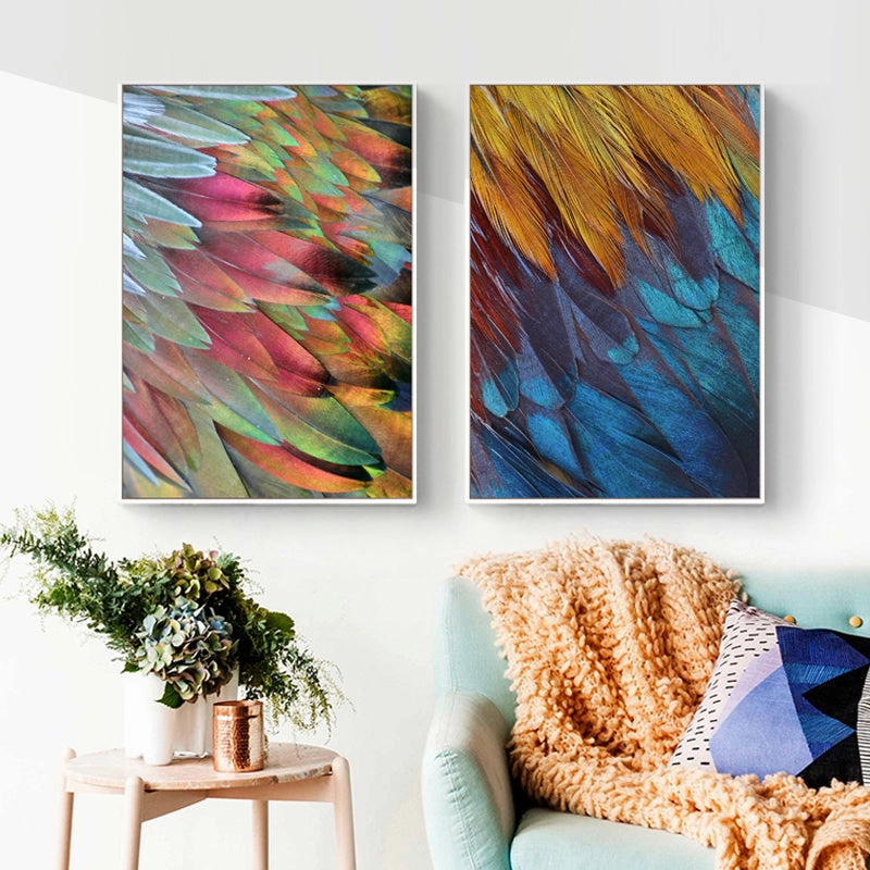 Feathers Photographic Wall Art with Frame