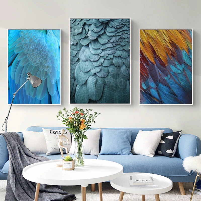 Feathers Photographic Wall Art with Frame