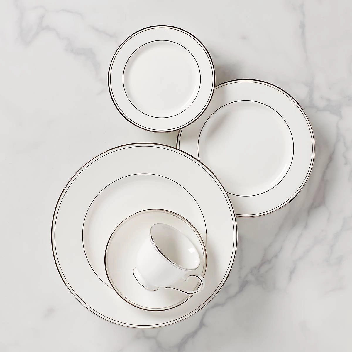 Federal Platinum 5-Piece Place Settingmodern kitchen decor ,kitchen dinner set ,dinnerware 
