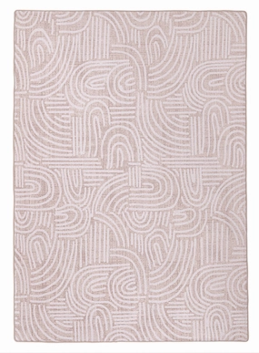 Fifi Cream Plush Rollie Pollie Playmatmodern color block patchwork rug