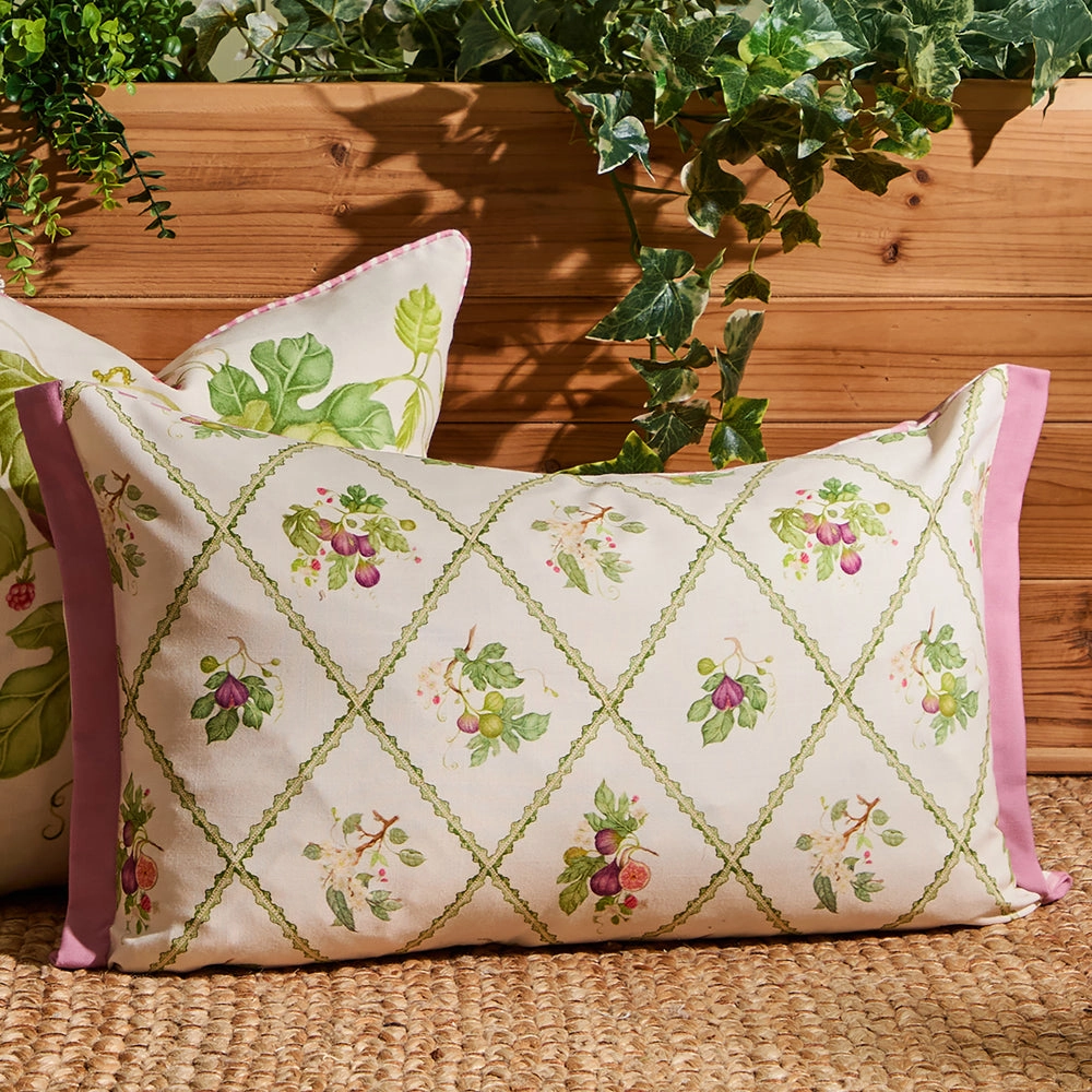 Fig Trellis Printed Outdoor Cushion Purplebedding sets ,throw blankets 