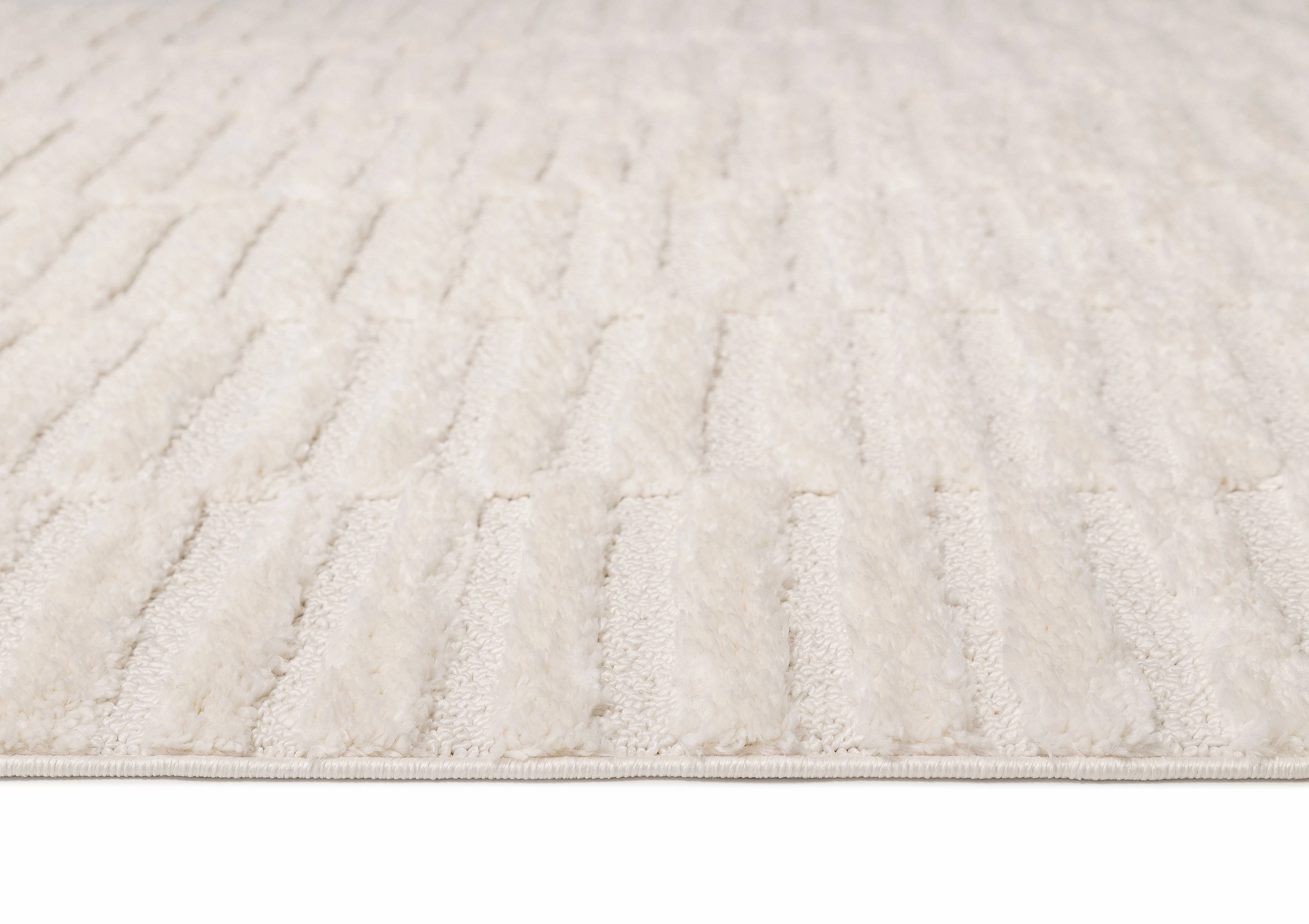 Filippa Ivory Cream Modern Textured Rug