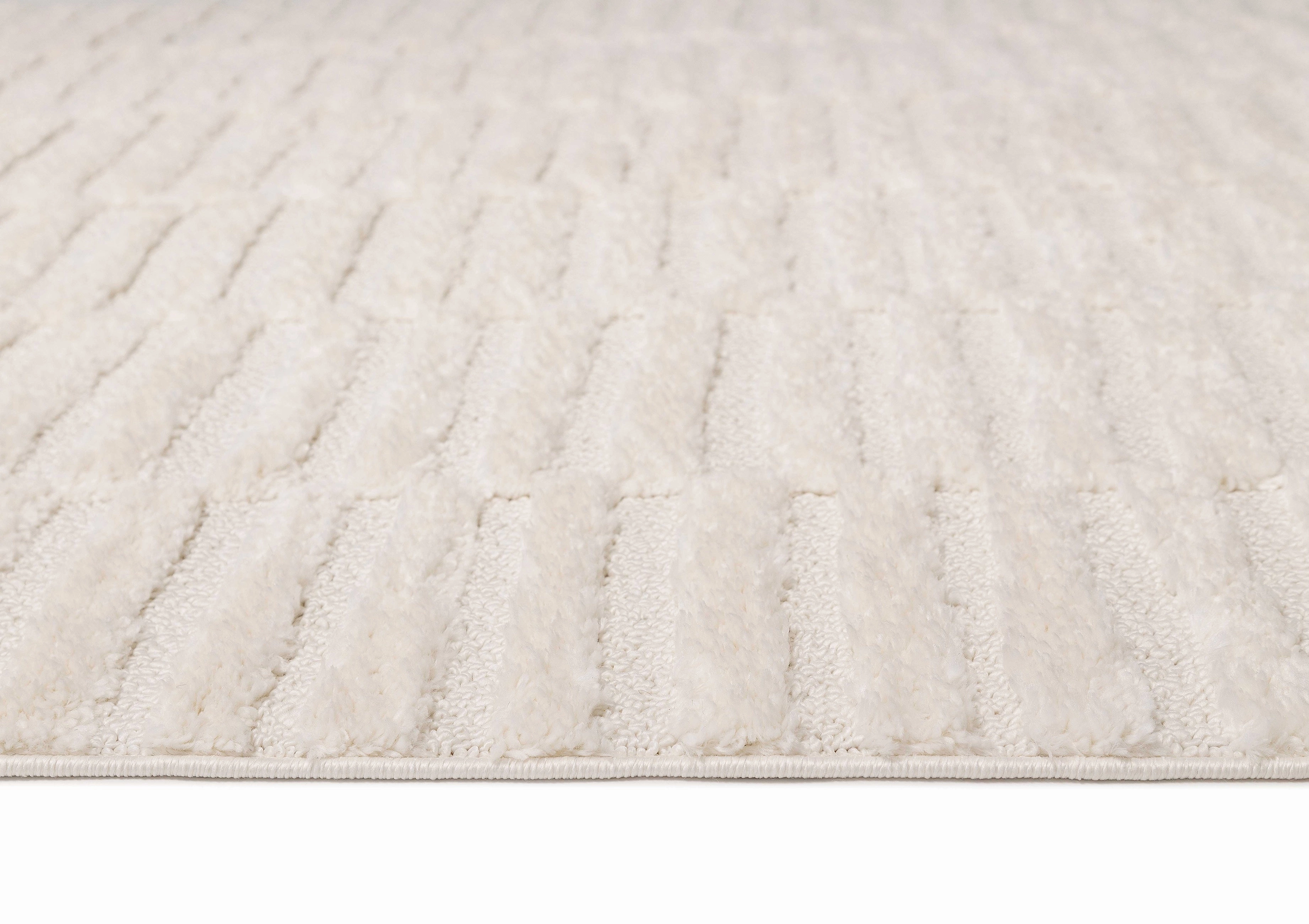 Filippa Ivory Cream Modern Textured Rug